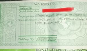 Kuntasi pinjaman uang proyek dukcapil kota Ambon